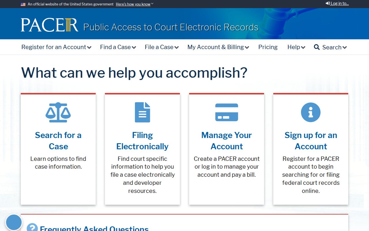San Diego County residents directory federal court search
